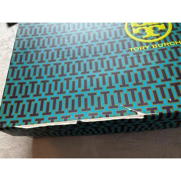 Tory Burch Everly Black Logo Knee High Leather Riding Boots size 7M - Picture 15 of 16